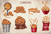 Watercolor Potato Illustration Bundl, an Illustration by Andre_Eva (Thumbnail 8 of 11)