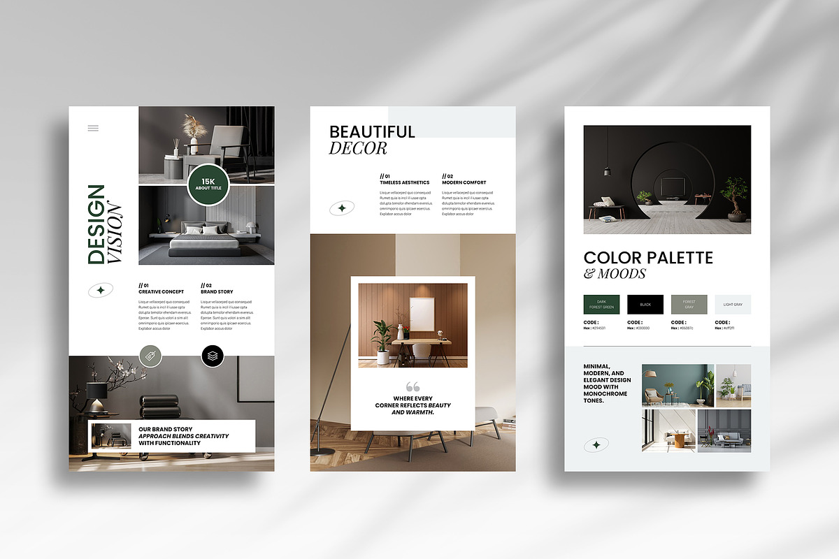 Interior Mood Board Stories Pack, a Social Media Template by Spark_Creative (Photo 2 of 4)