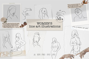 Women's Line Art Illustrations, a Person Illustration by La Petite Line Art