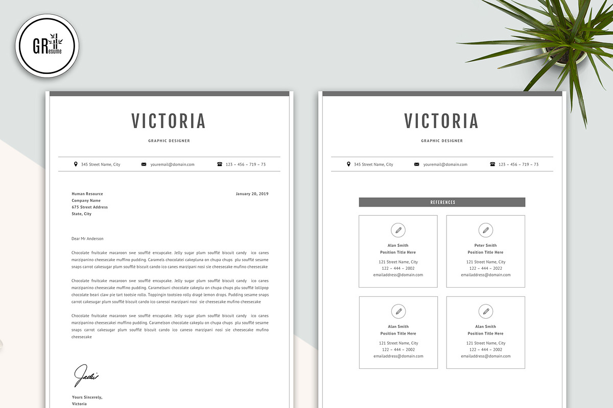 Professional CV Resume Template, a Resume Template by GResume (Photo 4 of 7)