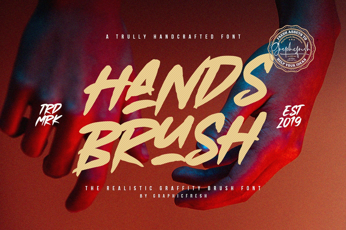 Hands Brush - Strong Urban Brush, a Blackletter Font by Graphicfresh (Photo 9 of 9)
