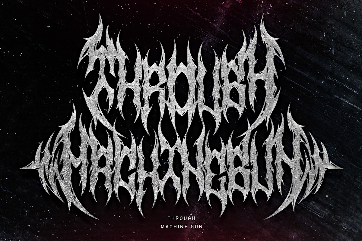 Monkey Rhumble | Metal Font, a Blackletter Font by WingBuk (Photo 2 of 12)