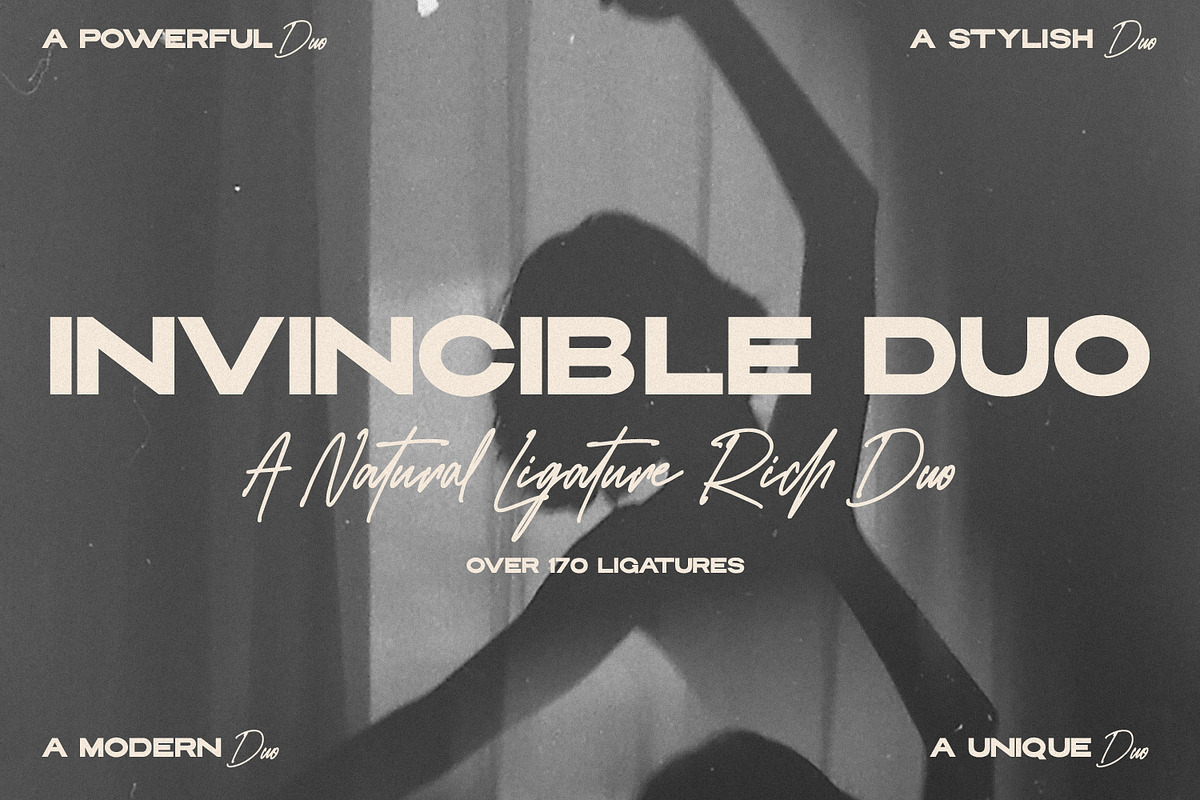 Invincible a sleek font Duo