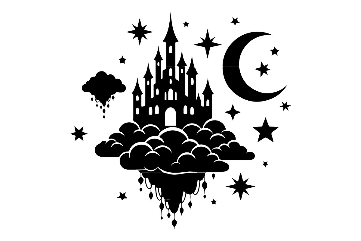 Fantasy Castle Cloud Moon Bundle, an Object Illustration by Gaye Art (Photo 8 of 30)