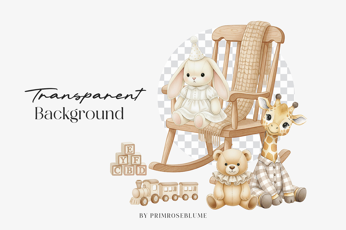 Little Dreams Watercolor Clipart, an Animal Illustration by Primrose Blume (Photo 2 of 5)