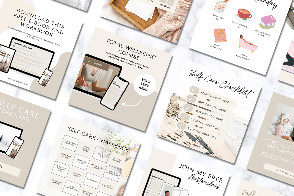 Wellness Instagram Post Templates, a Social Media Template by Social Assumptions (Photo 8 of 10)