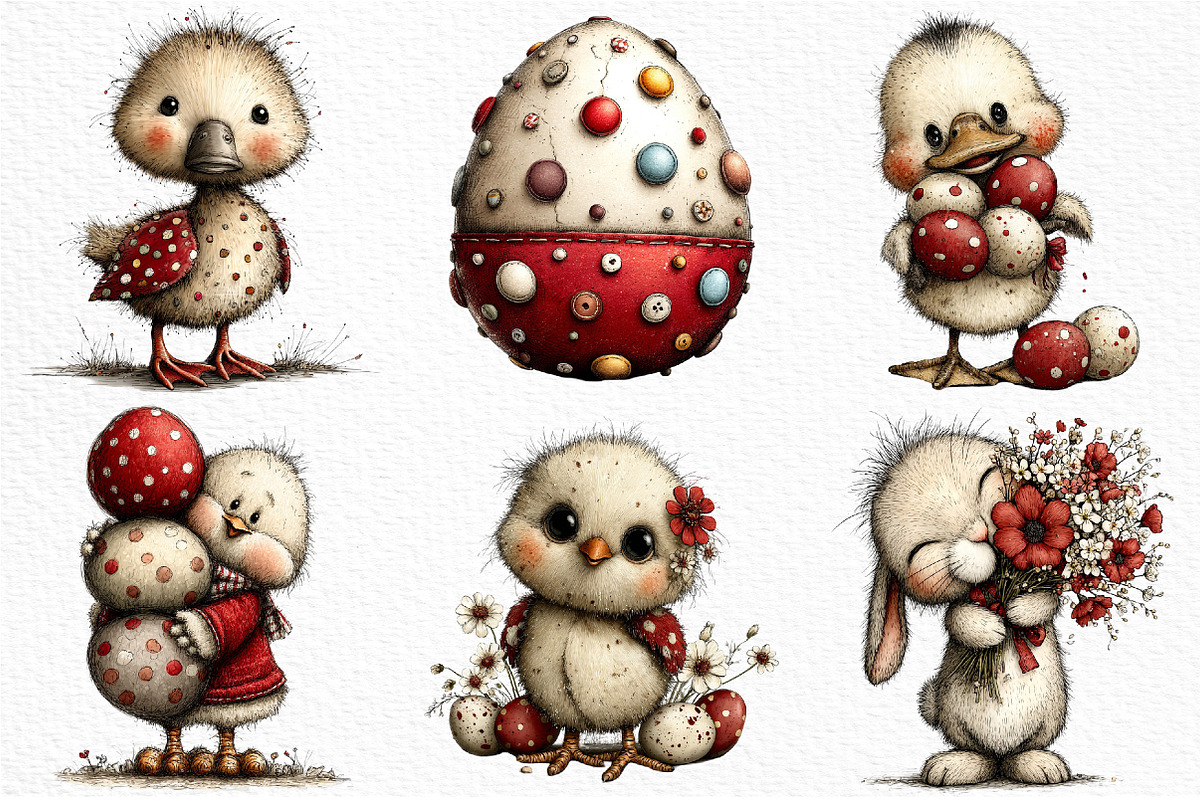 Whimsical Polka Dots Easter Clipart, an Illustration by Craft Nest (Photo 10 of 11)