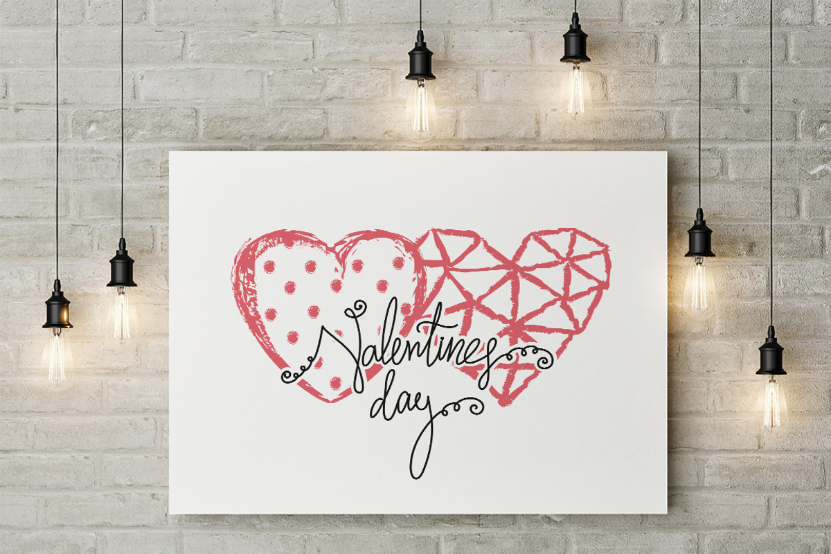 Love set Hand drawn hearts lettering, an Object Graphic by antuanetto (Photo 6 of 8)