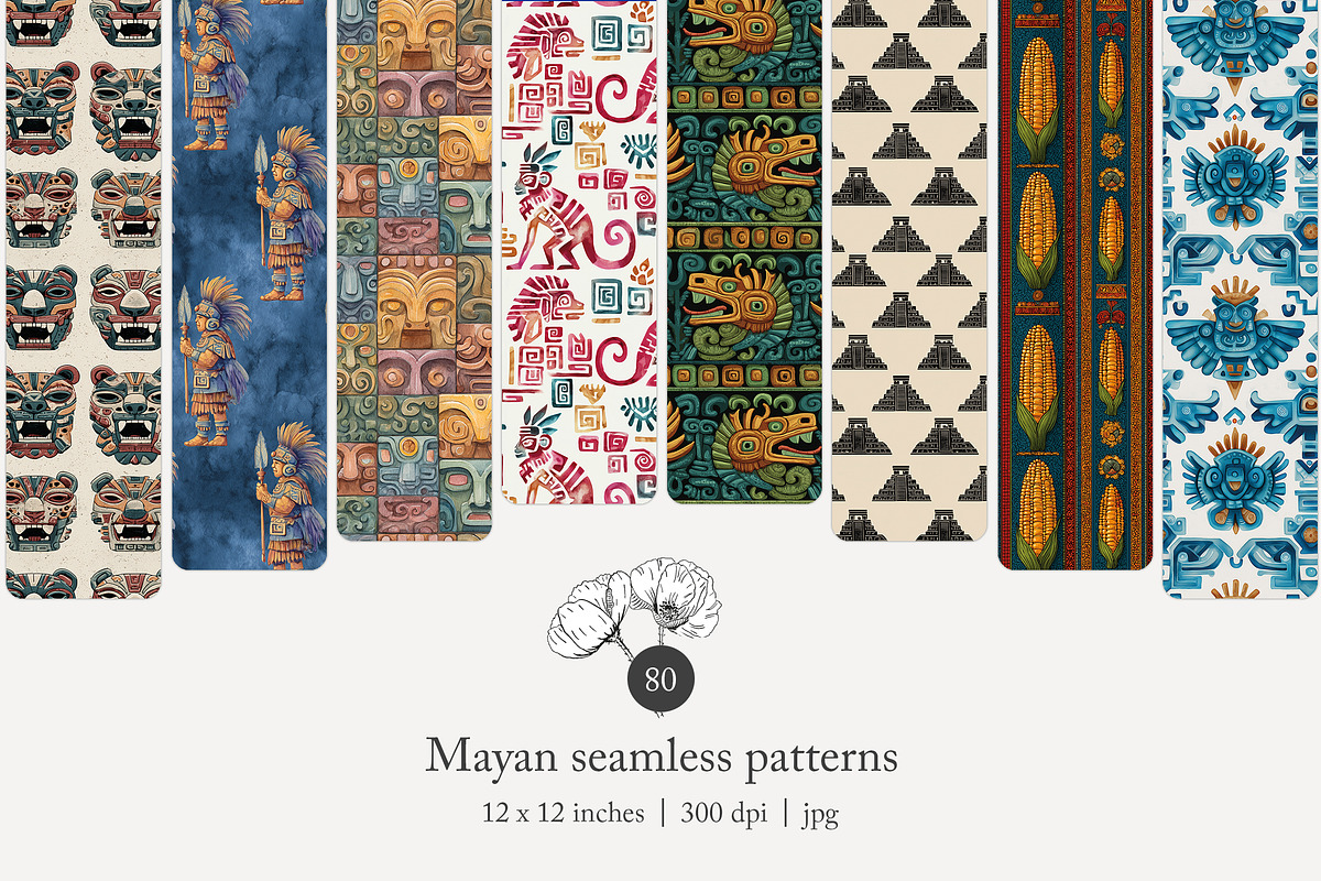80 Maya & Aztec seamless pattern, a Pattern Graphic by Poppy Lane Studio (Photo 1 of 11)
