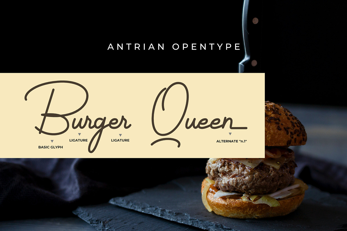 Antrian Script, a Script Font by Andika Fez (Photo 5 of 12)