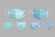 Blue medical mask, a Mask Mockup by Kseniia_designer's shop (Thumbnail 1 of 2)
