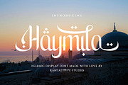 Haymila Islamic Display Font, a Serif Font by RantautypeStudio (Thumbnail 1 of 17)