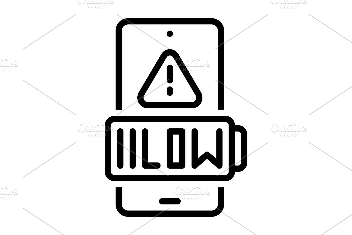 Low discharge black icon, an Outline Icon by Creative priyanka