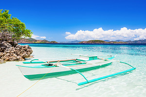 Boat on beach, a Photo by saiko3p