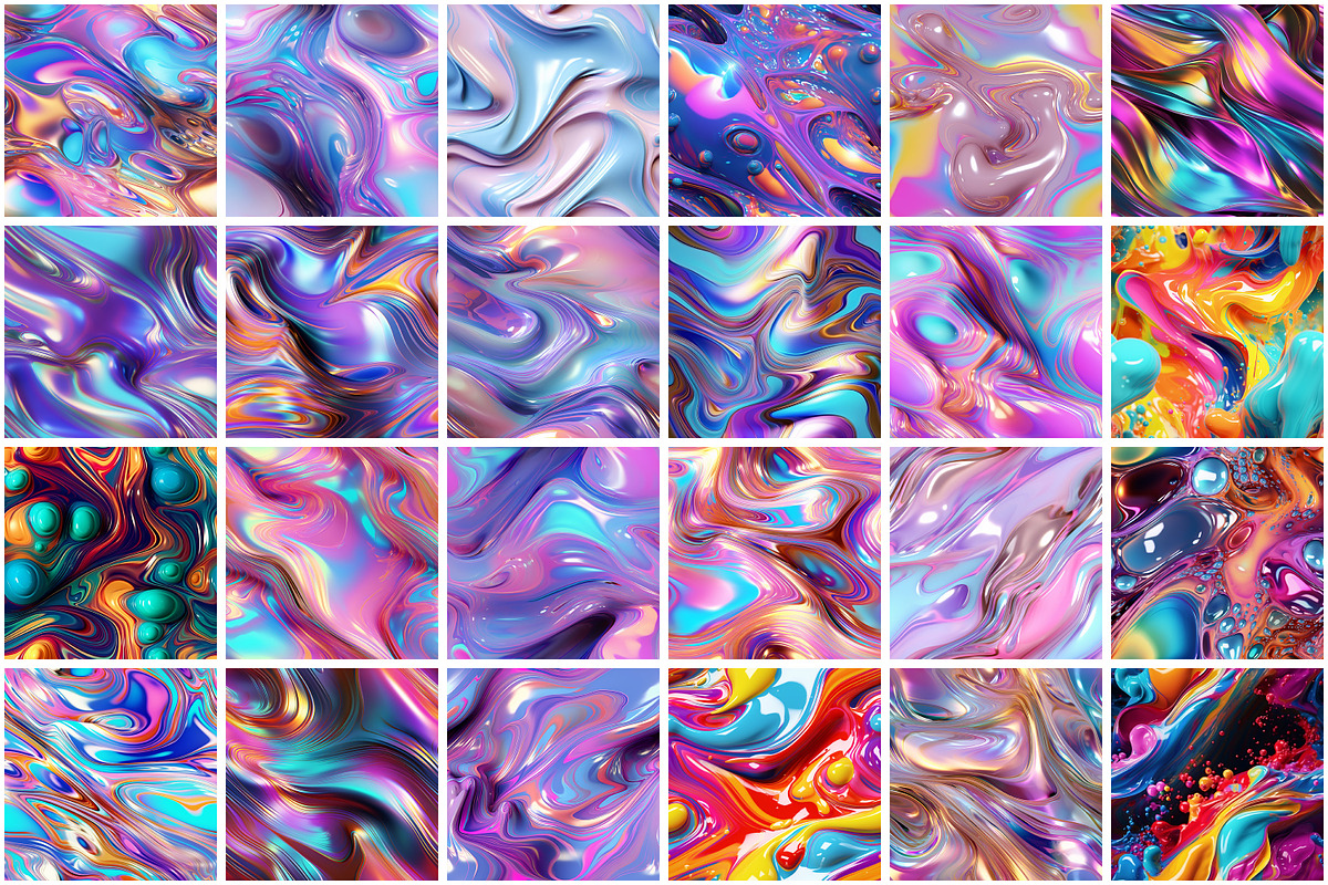 Holographic Liquid Seamless Pattern, a Pattern Graphic by Forhadx5 (Photo 4 of 6)