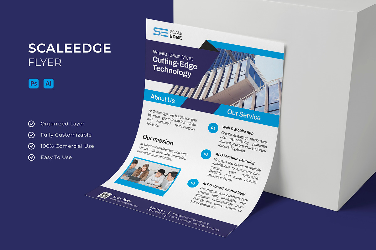 Scaleedge - Flyer, a Flyer Template by Esensifiksi.studio (Photo 1 of 3)