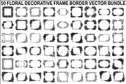 Floral Decorative Frame Vector Bundl, an Illustration by musafir_fashion (Thumbnail 1 of 51)