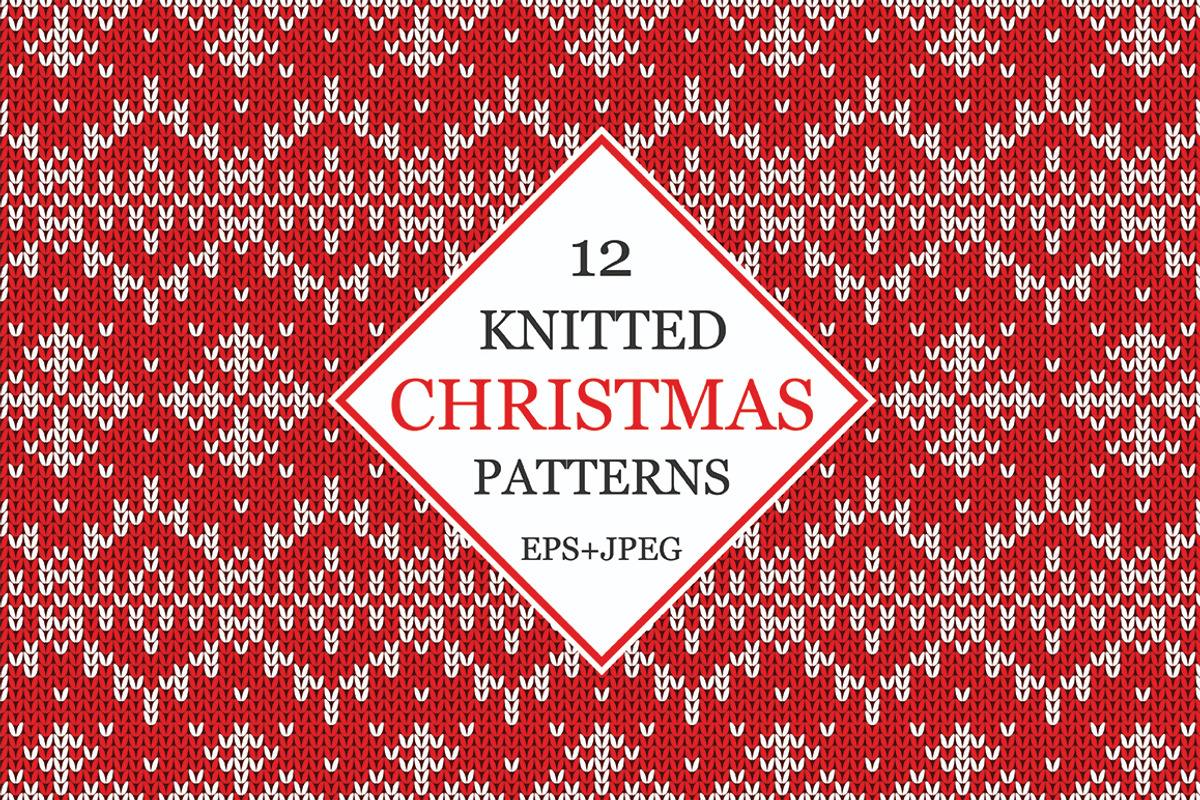 Knitted Christmas Patterns, a Pattern Graphic by Amovitania (Photo 1 of 7)