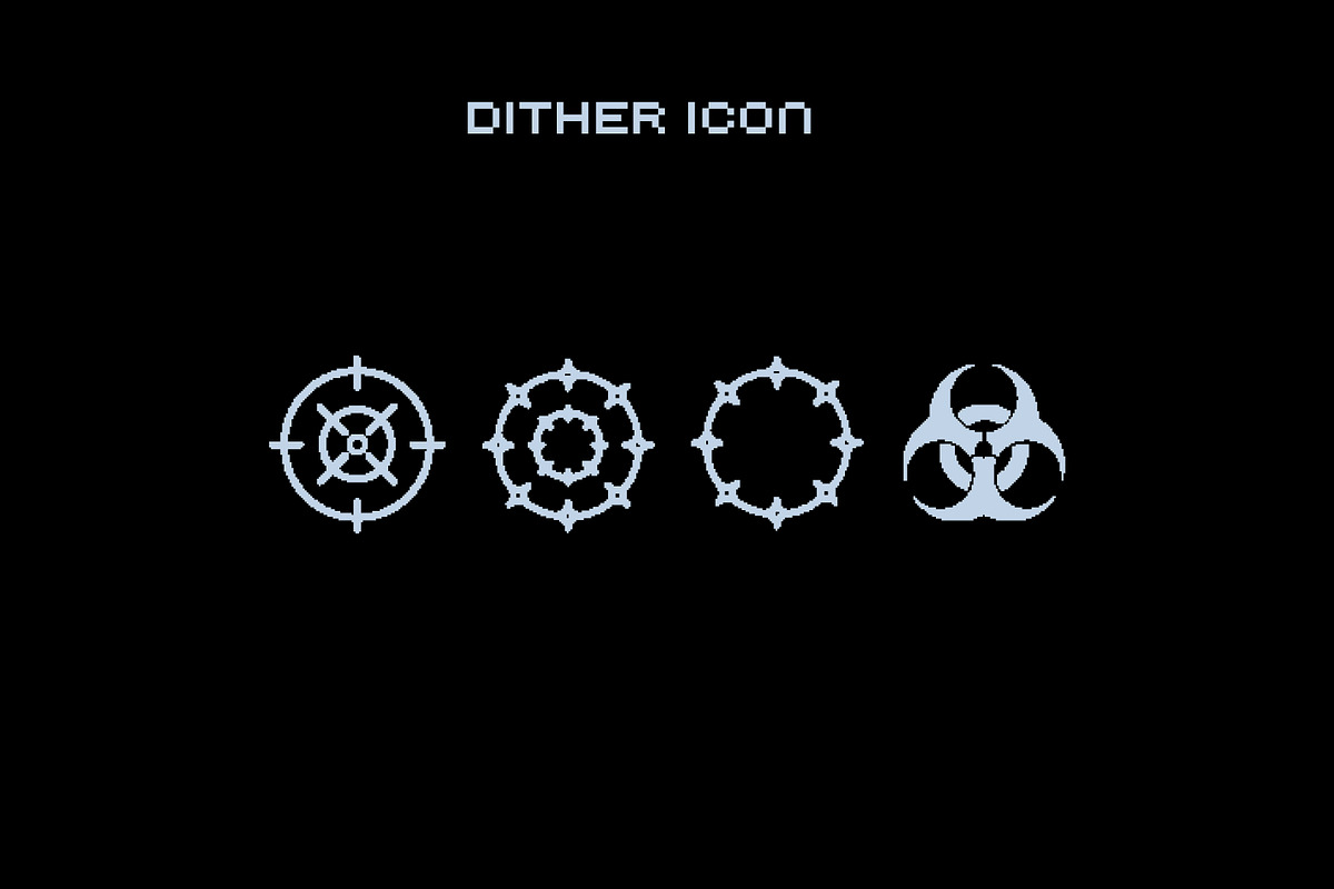 Retro Futuristic Dither Graphic, an Object Graphic by BonkiStudio (Photo 3 of 6)