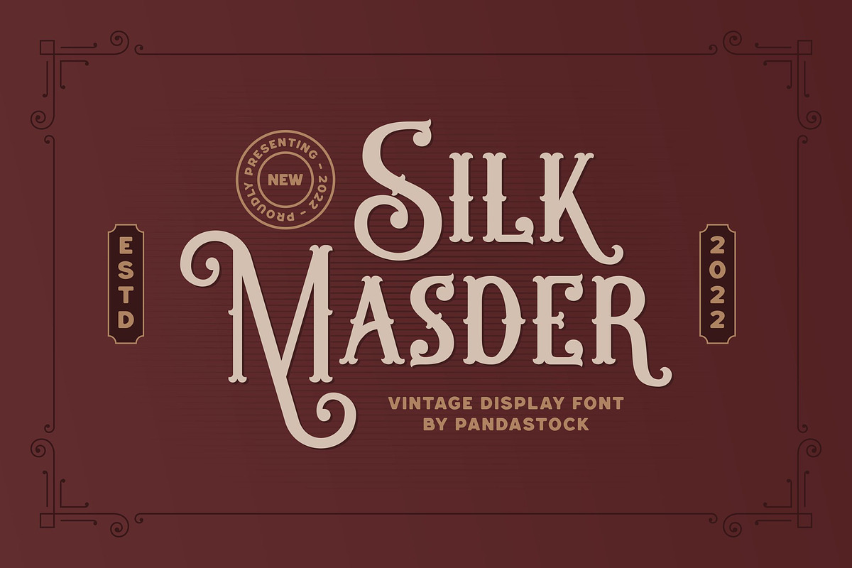 Silk Masder - Vintage Display Font, a Blackletter Font by Imoodev (Photo 1 of 5)