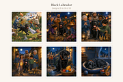 Black Labrador Illustrations, 30, an Animal Illustration by LanternkinStudio (Thumbnail 10 of 14)