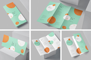 US Letter Trifold Brochure Mockups