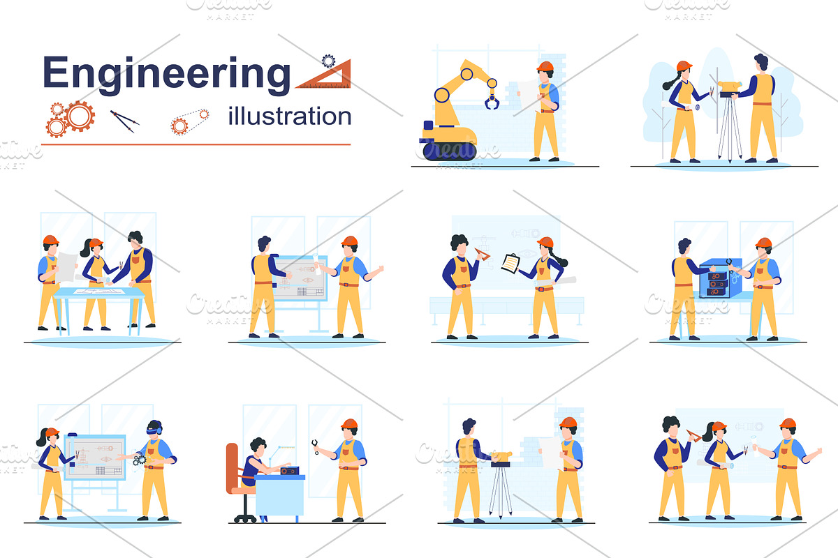 Engineering Web Illustrations, a Templates & Theme by alexdndz