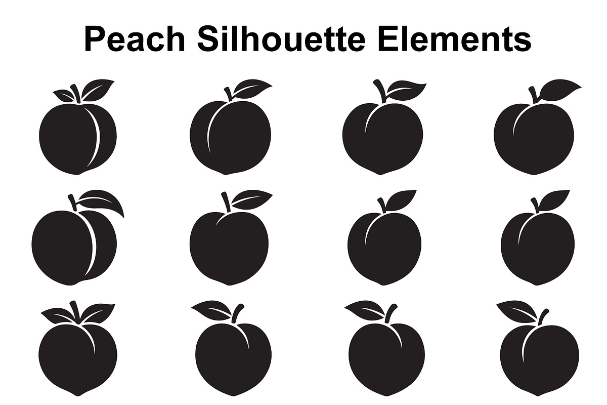 Peach Leaf Silhouette Collection, an Object Graphic by Designs_River (Photo 1 of 3)
