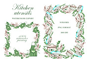 Kitchen watercolor set. Cookbook, an Illustration by SabinaWatercolorArt (Thumbnail 9 of 16)