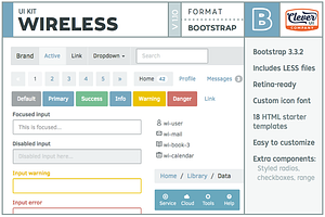 Wireless- Bootstrap UI Kit, a Bootstrap Template by The Clever UI Company