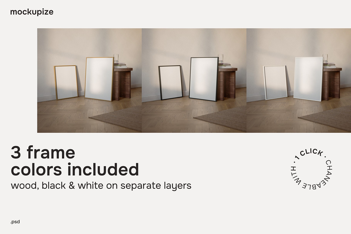 4x5 Two Frame Leaning Mockup, a Household Mockup by mockupize (Photo 2 of 7)