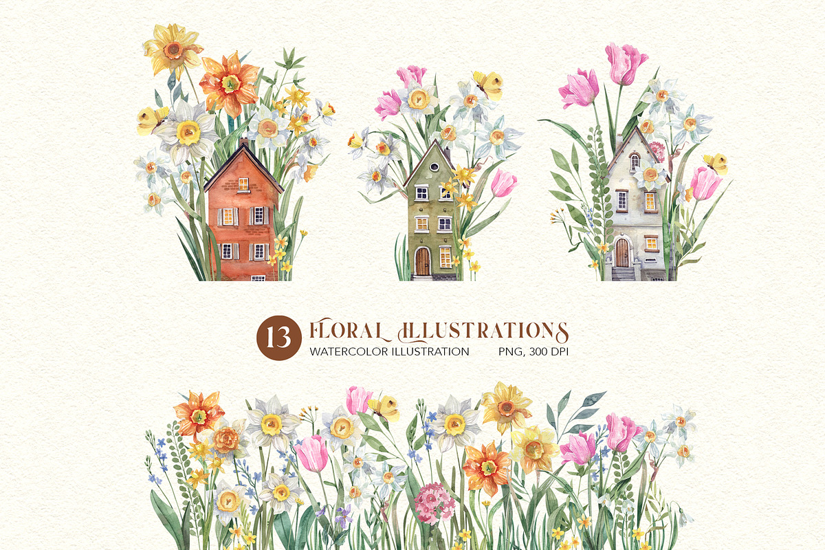 Blossoming Village, an Illustration by Watercolor by Tonia Tkach (Photo 6 of 6)