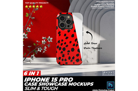 iPhone 15 Snap Tough Case Mockups