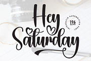 Hey Saturday | Script Font, a Handwritten Font by Scratchones (Thumbnail 1 of 9)