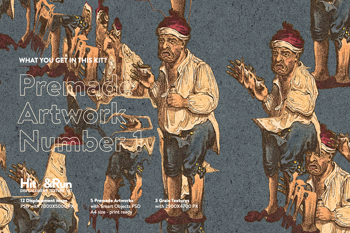 Hit&Run Displacement Map Texture Kit, a Texture Graphic by nicholasasmita (Photo 7 of 15)
