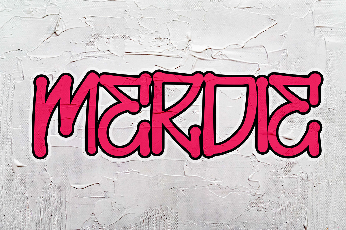 MERDIE Monoline Graffiti Font, a Handwritten Font by NTC Graphic (Photo 1 of 9)