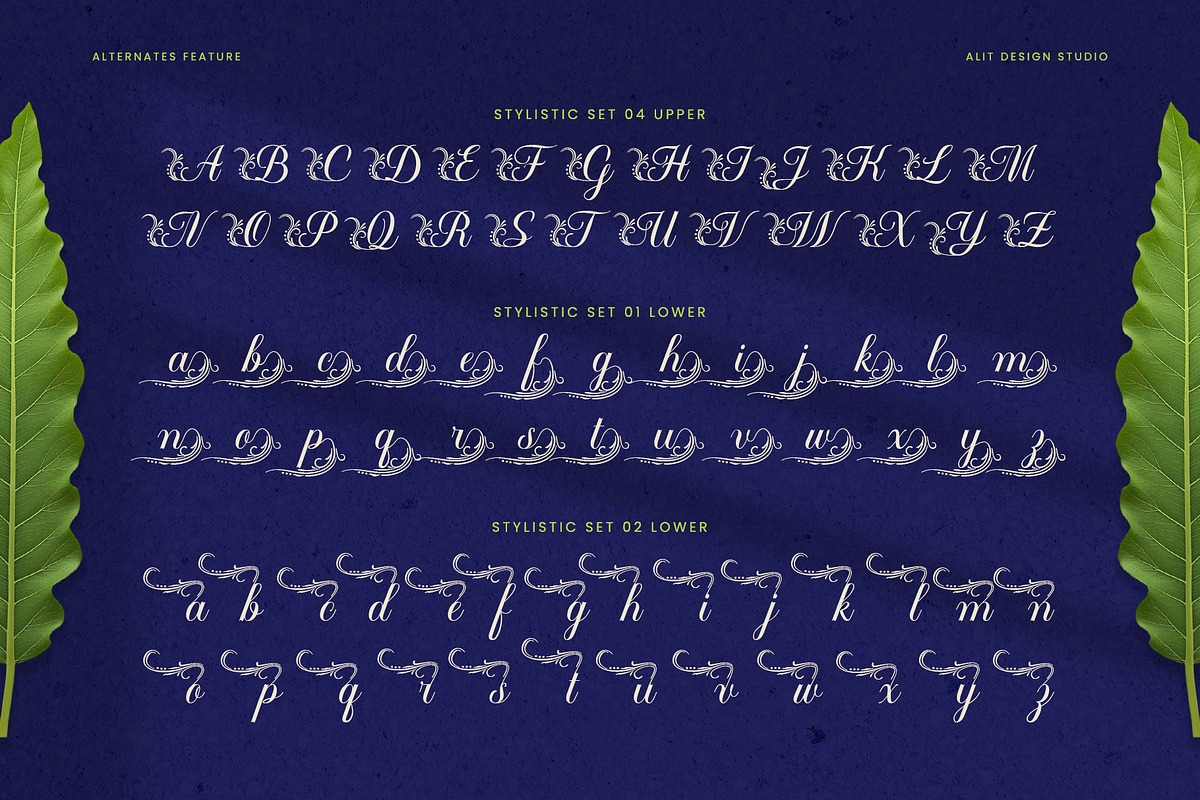 Flowmery Typeface, a Script Font by alit design (Photo 10 of 15)