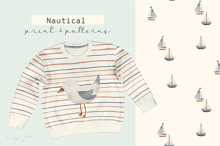 Nautical     print & pattern, an Object Illustration by Some Little Things