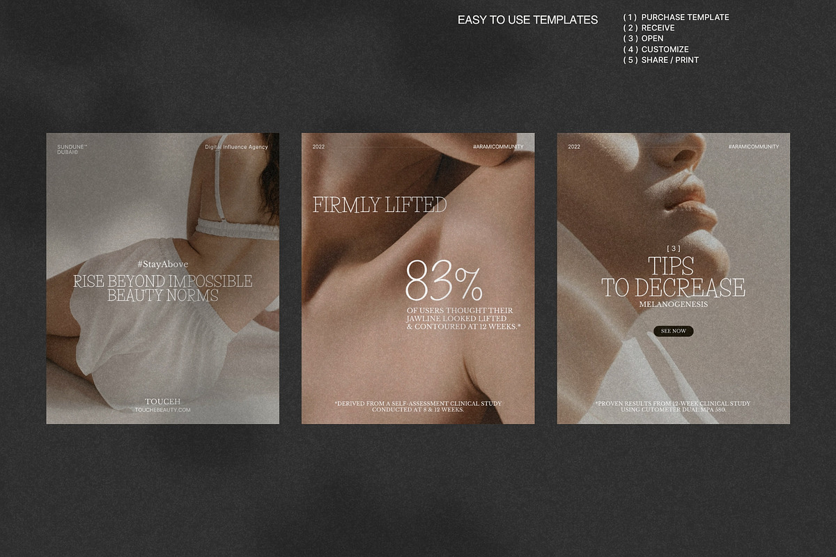 Skincare Social Media Kit Canva preview 3