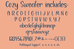 Cozy Sweater, Cute Handwritten Font