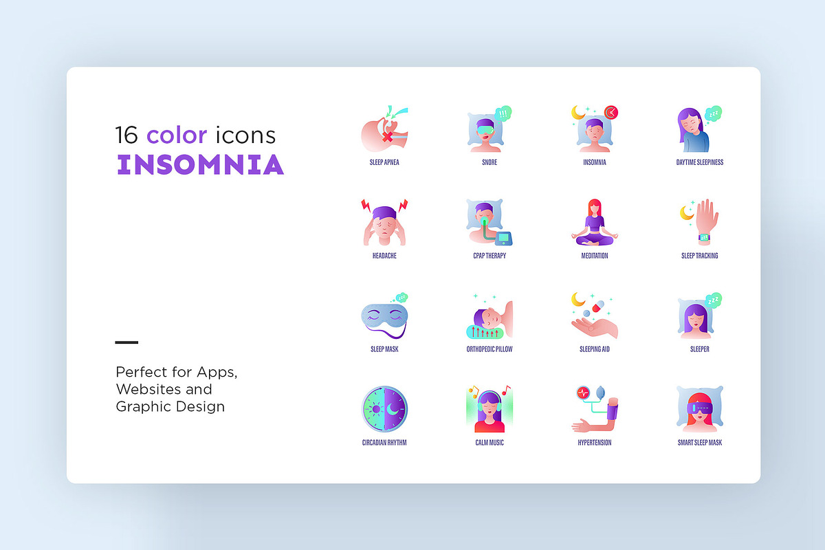 Insomnia | 32 Icons Set Hand Drawn, an Outline Icon by Marina Silence (Photo 4 of 17)