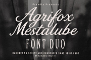 Agrifox Mestalube Font Duo, a Script Font by Maulana Creative (Thumbnail 1 of 7)