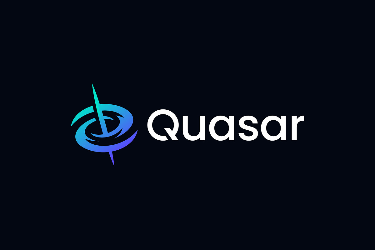 Futuristic Quasar logo – space theme, a Branding & Logo Template by brandphant