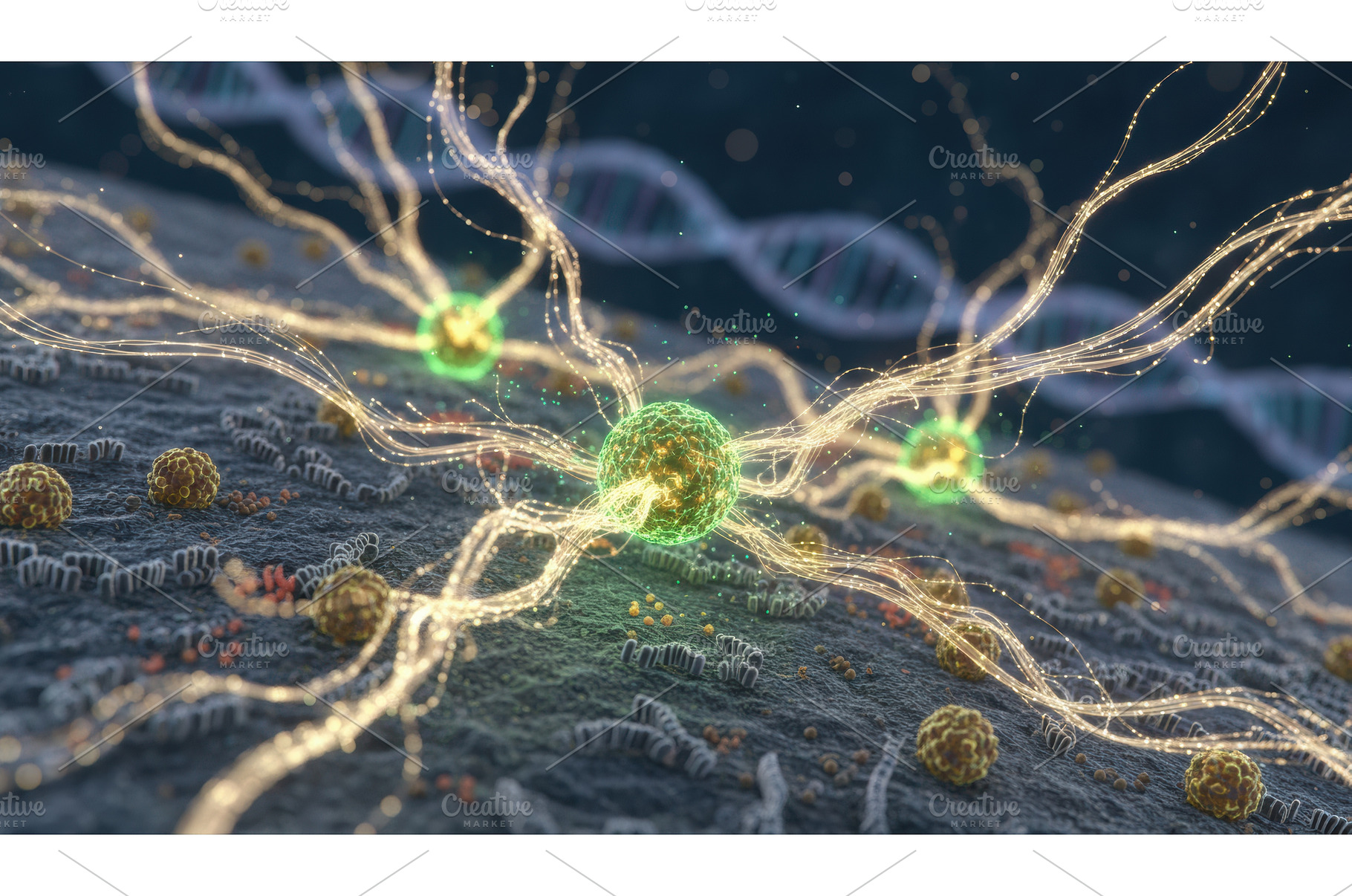 Abstract representation of cell, a Background Photo by Igor Tichonow