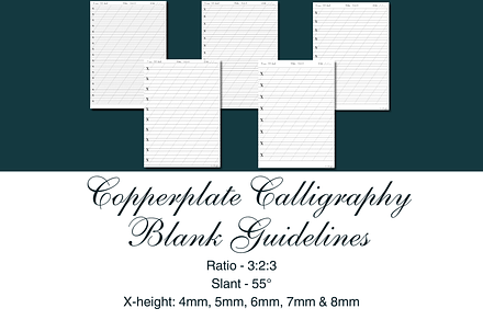 Blank Copperplate Calligraphy Guides