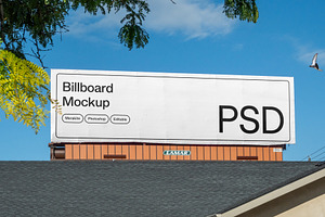 Suburban Outdoor Billboard Mockup