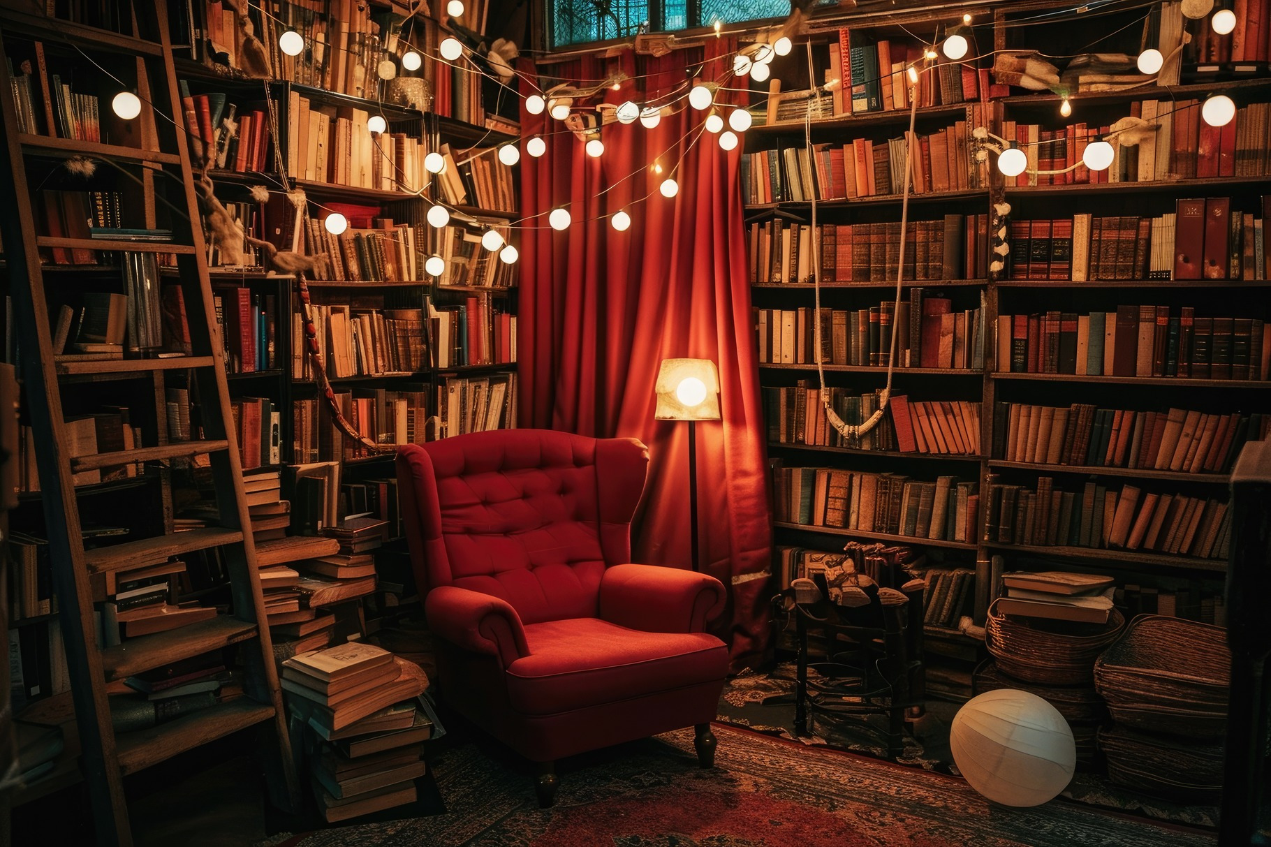 A vibrant red chair placed in front, a Photo by Iftikhar Alam | Creative Market A vibrant red chair placed in front, a Photo by... 