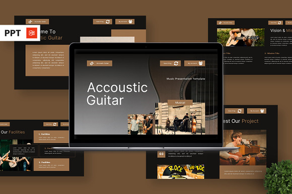 Accoustic Guitar - Music Powerpoint preview 7