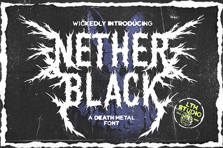 Nether Black Death Metal Font