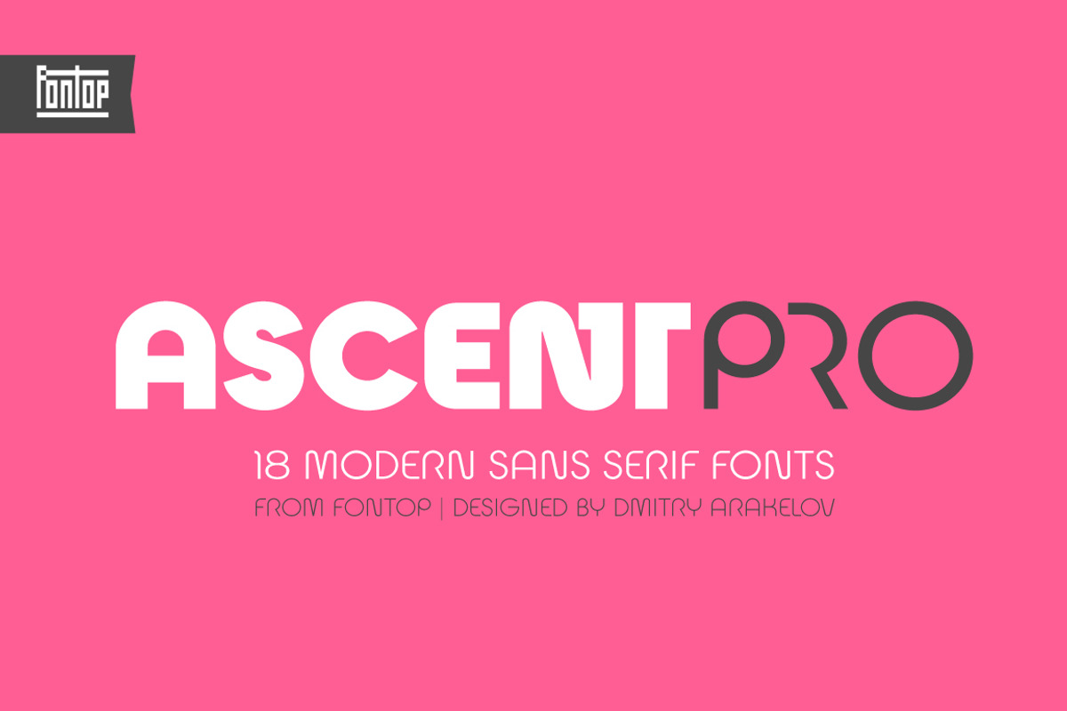 Ascent Pro (18 fonts), a Sans Serif Font by Fontop (Photo 1 of 15)